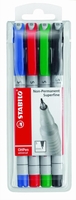 STABILO Folienstifte STABILO OHPen S Wl Fabs. Etui 0.4 mm Mehrfarbig