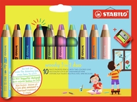 STABILO Malset STABILO woody 3 in 1 duo 10er Mehrfarbig