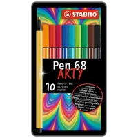 STABILO Pen 68 Filzstifte farbsortiert - 10 Stück