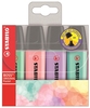 STABILO Textmarker 4 Stabilo Textmarker pastell Mehrfarbig