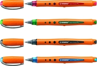 STABILO Tintenroller STABILO Worker Fine 4er Etui 0.3 mm Mehrfarbig