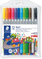 STAEDTLER Filzstifte Steadler Fasermaler Noris 12er 1.0 - 3.0 mm Mehrfarbig