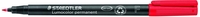 STAEDTLER Folienstifte Lumocolor F Wf rot 10er 0.6 mm Rot