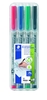 STAEDTLER Folienstifte Lumocolor M,  Wl,  Farbs. 4er 1.0 mm Mehrfarbig