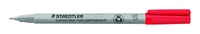 STAEDTLER Folienstifte Lumocolor S Wl rot 10er 0.4 mm Rot
