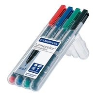 STAEDTLER Lumocolor Folienstifte-Set farbsortiert permanent - 4 Stück