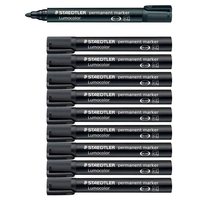 STAEDTLER Lumocolor Permanentmarker 2, 0 mm schwarz - 10 Stück