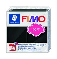 STAEDTLER Modelliermasse Fimo Modeliermasse Soft schw. 8020-9