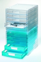 styro Schubladenboxen Styro LightBox Lagoon 275-8419.624 DIN C4 27, 0 x 34, 0 x 25, 5 cm