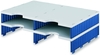 styro Sortierstation Aufbaueinheit grau/blau DIN C4 4-Fach Grau