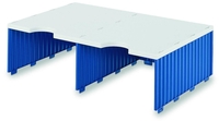 styro Sortierstation Aufbaueinh.Jumbo Duo 2f.blau/G DIN C4 2-Fach Grau