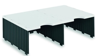 styro Sortierstation Aufbaueinh.Jumbo Duo 2f.schw/G DIN C4 2-Fach Grau