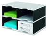 styro Sortierstation Grundeinh.Jumbo Duo 4f.schw/Gr DIN C4 4-Fach Grau