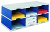 styro Sortierstation Grundeinh.Jumbo Trio 6f.blau/G DIN C4 6-Fach Grau