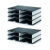 styro Sortierstation Styrodoc duo black&white 2 Et. DIN C4 4-Fach Schwarz
