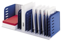 styro Sortierstation Styrorac 8Trennwände grau/blau DIN A4 7-Fach Grau