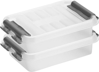 sunware Aufbewahrungsboxen Helit Box 0, 2 L Q-Line 0, 2 l - 11, 3 x 7, 8 x 2, 9 cm transparent