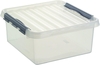 sunware Aufbewahrungsboxen Helit Box 18 L Q-Line 18, 0 l - 40, 0 x 40, 0 x 18, 0 cm transparent