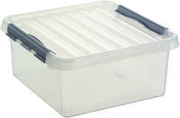 sunware Aufbewahrungsboxen Helit Box 18 L Q-Line 18, 0 l - 40, 0 x 40, 0 x 18, 0 cm transparent