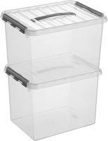 sunware Aufbewahrungsboxen Helit Box 22 L Q-Line 22, 0 l - 40, 0 x 30, 0 x 26, 0 cm transparent