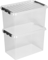 sunware Aufbewahrungsboxen Helit Box 72 L Q-Line 72, 0 l - 60, 0 x 40, 0 x 42, 0 cm transparent