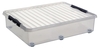 sunware Aufbewahrungsboxen Helit Rollerbox 60 Liter 60, 0 l - 50, 0 x 80, 0 x 20, 0 cm transparent,  metall