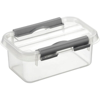 sunware Q-Line Aufbewahrungsbox 0, 5l - transparent/Metall