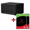Synology DiskStation DS1621+ 6 Einschübe NAS-Server Leergehäuse + 2x Seagate Ironwolf SATA 3.5" HDD 4TB Festplatte