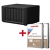 Synology DiskStation DS1621+ 6 Einschübe NAS-Server Leergehäuse + 2x Toshiba N300 SATA 3.5" HDD 4TB bulk Festplatte