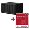 Synology DiskStation DS1621+ 6 Einschübe NAS-Server Leergehäuse + 2x WD Red Plus SATA 3.5" HDD 8TB Festplatte