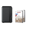 Synology DiskStation DS223 2 Einschübe NAS-Server Leergehäuse + 2x Toshiba N300 SATA 3.5" HDD 4TB bulk Festplatte