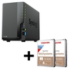 Synology DiskStation DS224+ 2 Einschübe NAS-Server Leergehäuse + 2x Toshiba N300 SATA 3.5" HDD 4TB bulk Festplatte