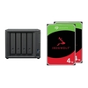Synology DiskStation DS423+ 4 Einschübe NAS-Server Leergehäuse + 2x Seagate Ironwolf SATA 3.5" HDD 4TB Festplatte