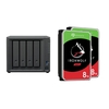 Synology DiskStation DS423+ 4 Einschübe NAS-Server Leergehäuse + 2x Seagate Ironwolf SATA 3.5" HDD 8TB Festplatte