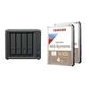 Synology DiskStation DS423+ 4 Einschübe NAS-Server Leergehäuse + 2x Toshiba N300 SATA 3.5" HDD 4TB bulk Festplatte