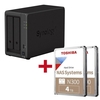 Synology DiskStation DS723+ 2 Einschübe NAS-Server Leergehäuse + 2x Toshiba N300 SATA 3.5" HDD 4TB bulk Festplatte