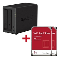Synology DiskStation DS723+ 2 Einschübe NAS-Server Leergehäuse + 2x WD Red Plus SATA 3.5" HDD 8TB Festplatte
