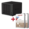 Synology DiskStation DS923+ 4 Einschübe NAS-Server Leergehäuse + 2x Toshiba N300 SATA 3.5" HDD 4TB bulk Festplatte