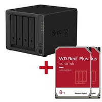 Synology DiskStation DS923+ 4 Einschübe NAS-Server Leergehäuse + 2x WD Red Plus SATA 3.5" HDD 8TB Festplatte