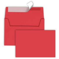 tecno Briefumschläge tecno Br.-Um. C6 O.F rot DIN C6 ohne Fenster haftklebend