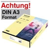 tecno Kopierpapier colors hellgelb DIN A3 80 g/qm - 500 Blatt