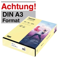 tecno Kopierpapier colors hellgelb DIN A3 80 g/qm - 500 Blatt