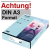 tecno Kopierpapier colors mittelblau DIN A3 80 g/qm - 500 Blatt