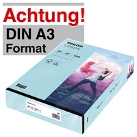 tecno Kopierpapier colors mittelblau DIN A3 80 g/qm - 500 Blatt