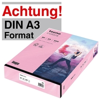 tecno Kopierpapier colors rosa DIN A3 80 g/qm - 500 Blatt