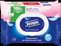 Tempo Toilettenpapier Tempo Feucht sanft&pur DUO 1-lagig