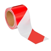 tesa Absperrband 80 mm x 100 m rot,  weiß