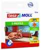 tesa Dichtungsbänder tesamoll E-Profil Gummidichtung 9 mm x 10 m braun