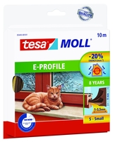 tesa Dichtungsbänder tesamoll E-Profil Gummidichtung 9 mm x 10 m braun