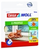 tesa Dichtungsbänder tesamoll E-Profil Gummidichtung 9 mm x 10 m weiß